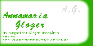 annamaria gloger business card